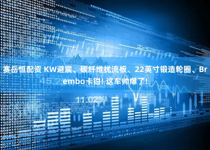 赛岳恒配资 KW避震、碳纤维扰流板、22英寸锻造轮圈、Brembo卡钳! 这车帅爆了!
